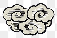 Oriental cloud png sticker, transparent background