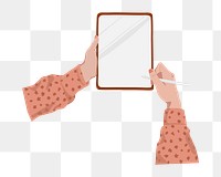 Tablet png sticker, vector illustration transparent background