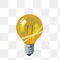 Light bulb png illustration sticker, transparent background