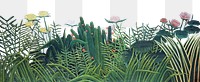 Henri Rousseau's png forest border, transparent background, remixed by rawpixel