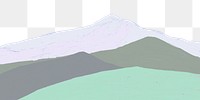 Mountain border png  sticker, transparent background, remixed by rawpixel