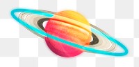Planet Saturn png, transparent background