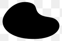 Black shape png sticker, transparent background