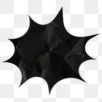 Black starburst  png badge sticker, transparent background