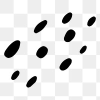 Black dots png sticker, transparent background