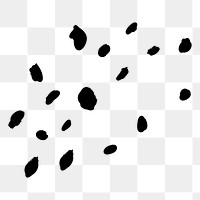 Black dots png sticker, transparent background