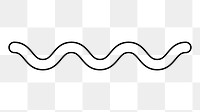 Wavy line png sticker, transparent background