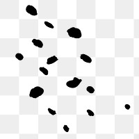 Black dots png sticker, transparent background