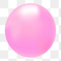 Pink balloon png sticker, transparent background