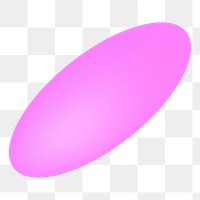 Pink oval png shape sticker, transparent background