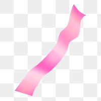 Pink ribbon png sticker, transparent background