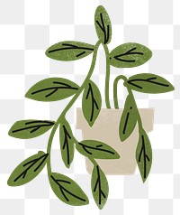 House plant png doodle sticker, transparent background
