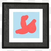 Png art frame sticker, transparent background