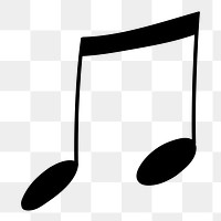 Music note png sticker, transparent background