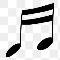 Music note png sticker, transparent background