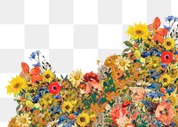 Vintage flower png border sticker, transparent background. Remixed by rawpixel.
