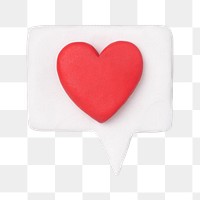 Love bubble png 3D icon sticker, transparent background