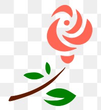 Rose flower png sticker, transparent background. Free public domain CC0 image.