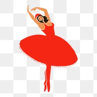 PNG Ballet girl clipart, transparent background. Free public domain CC0 image.