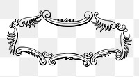 PNG Flourish frame clipart, transparent background. Free public domain CC0 image.