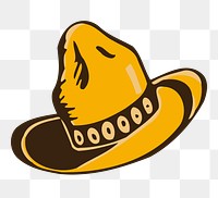 PNG Cowboy hat clipart, transparent background. Free public domain CC0 image.