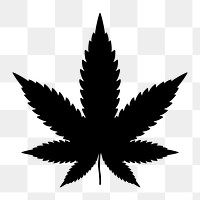 PNG Cannabis silhouette clipart, transparent background. Free public domain CC0 image.