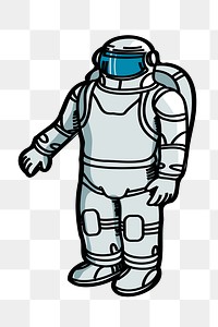 PNG Astronaut clipart, transparent background. Free public domain CC0 image.