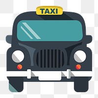 PNG Taxi clipart, transparent background. Free public domain CC0 image.