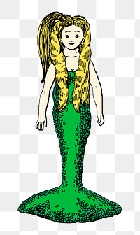 PNG Mermaid clipart, transparent background. Free public domain CC0 image.