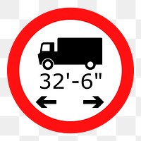 PNG Vehicle weight restriction  sign clipart, transparent background. Free public domain CC0 image.