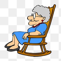 PNG Grandmother clipart, transparent background. Free public domain CC0 image.