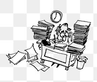 PNG Workaholic clipart, transparent background. Free public domain CC0 image.