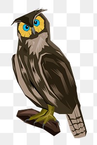 Owl png sticker, transparent background. Free public domain CC0 image.