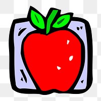 Apple png sticker, transparent background. Free public domain CC0 image.