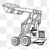 PNG Excavator clipart, transparent background. Free public domain CC0 image.