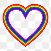 PNG LBGTQ heart clipart, transparent background. Free public domain CC0 image.