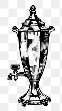 PNG Vintage  coffee pot clipart, transparent background. Free public domain CC0 image.