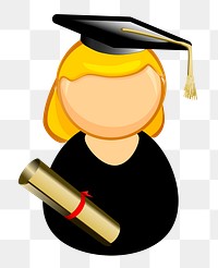 PNG Graduate icon clipart, transparent background. Free public domain CC0 image.