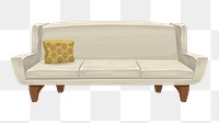 PNG Sofa clipart, transparent background. Free public domain CC0 image.