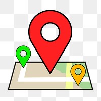 PNG Location pin clipart, transparent background. Free public domain CC0 image.