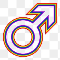 PNG Rainbow gender clipart, transparent background. Free public domain CC0 image.