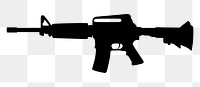 PNG Machine gun clipart, transparent background. Free public domain CC0 image.