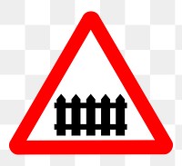 PNG Crossing barrier  sign clipart, transparent background. Free public domain CC0 image.