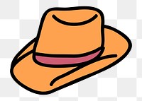 Hat png sticker, transparent background. Free public domain CC0 image.