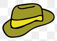 Hat png sticker, transparent background. Free public domain CC0 image.