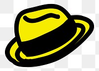 Hat png sticker, transparent background. Free public domain CC0 image.