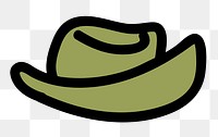 Hat png sticker, transparent background. Free public domain CC0 image.