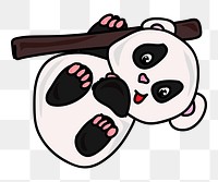 Panda png sticker, transparent background. Free public domain CC0 image.