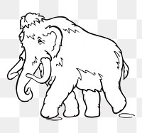 Mammoth png sticker, transparent background. Free public domain CC0 image.