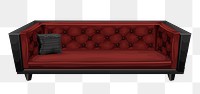 Couch png sticker, transparent background. Free public domain CC0 image.